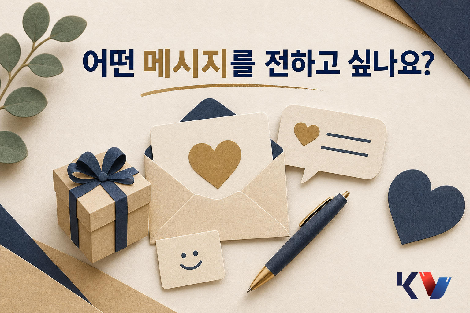 디지털 선물에 짧은 메시지를 덧붙인다면 어떤 말을 전하고 싶나요? 안내 이미지