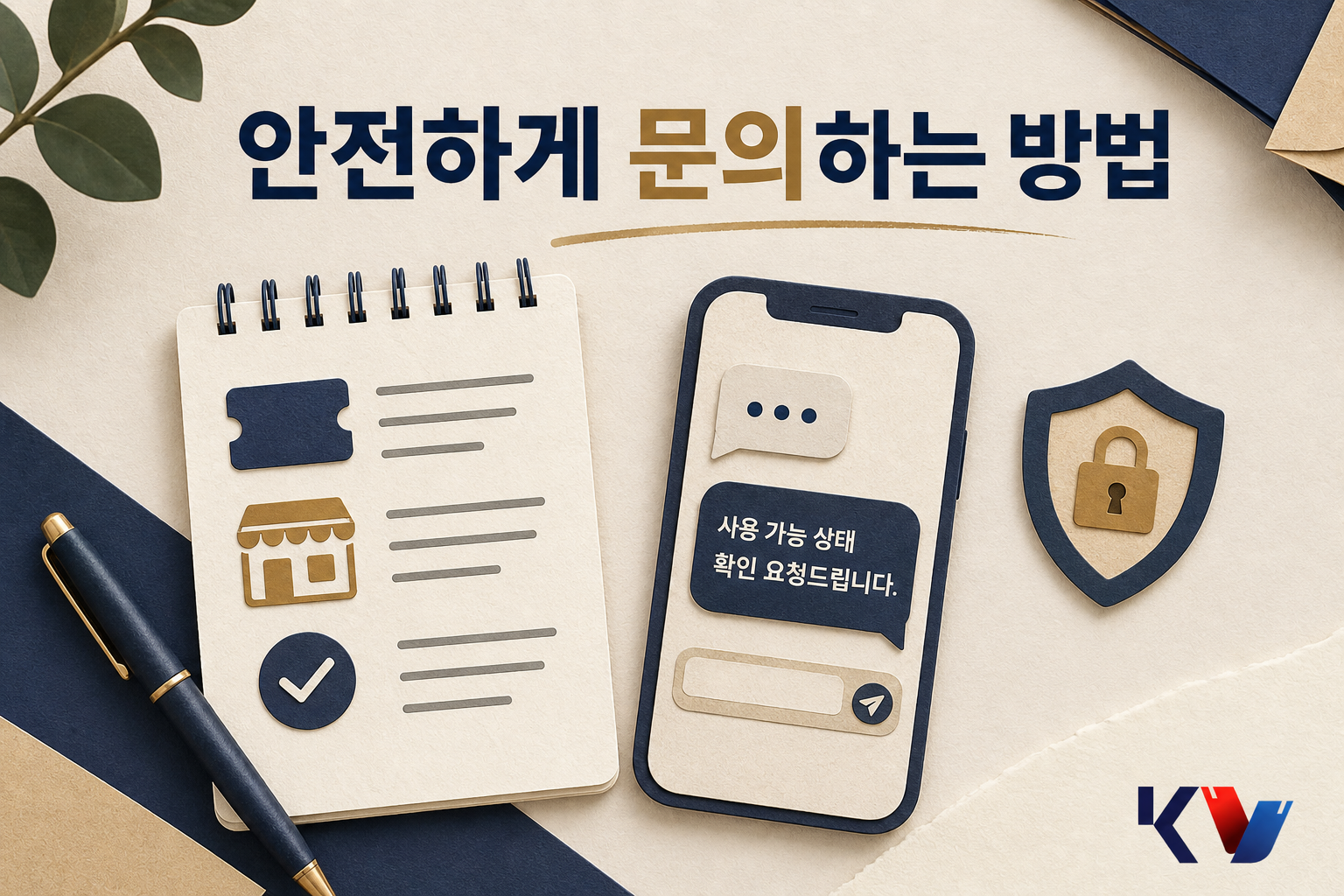 책상 위 메모장에 상품권 종류와 구매처를 적어 두고, 옆 스마트폰에는 번호를 가린 채 문의 문구만 작성하는 모습입니다.