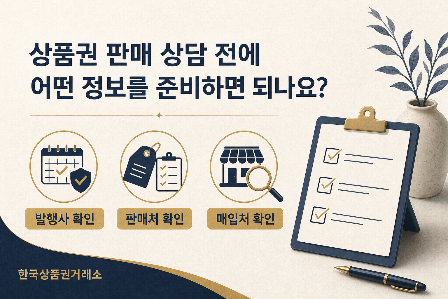 상품권 판매 상담 전에 어떤 정보를 준비하면 되나요? 안내 배너